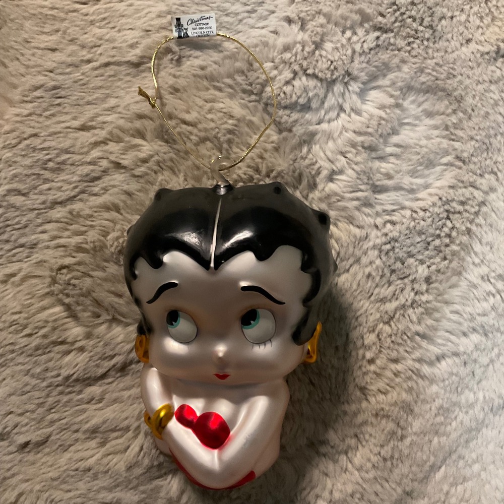 Kurt Adler Betty Boop Vintage Blown Glass Christmas Ornament 1998 6" Holiday‎